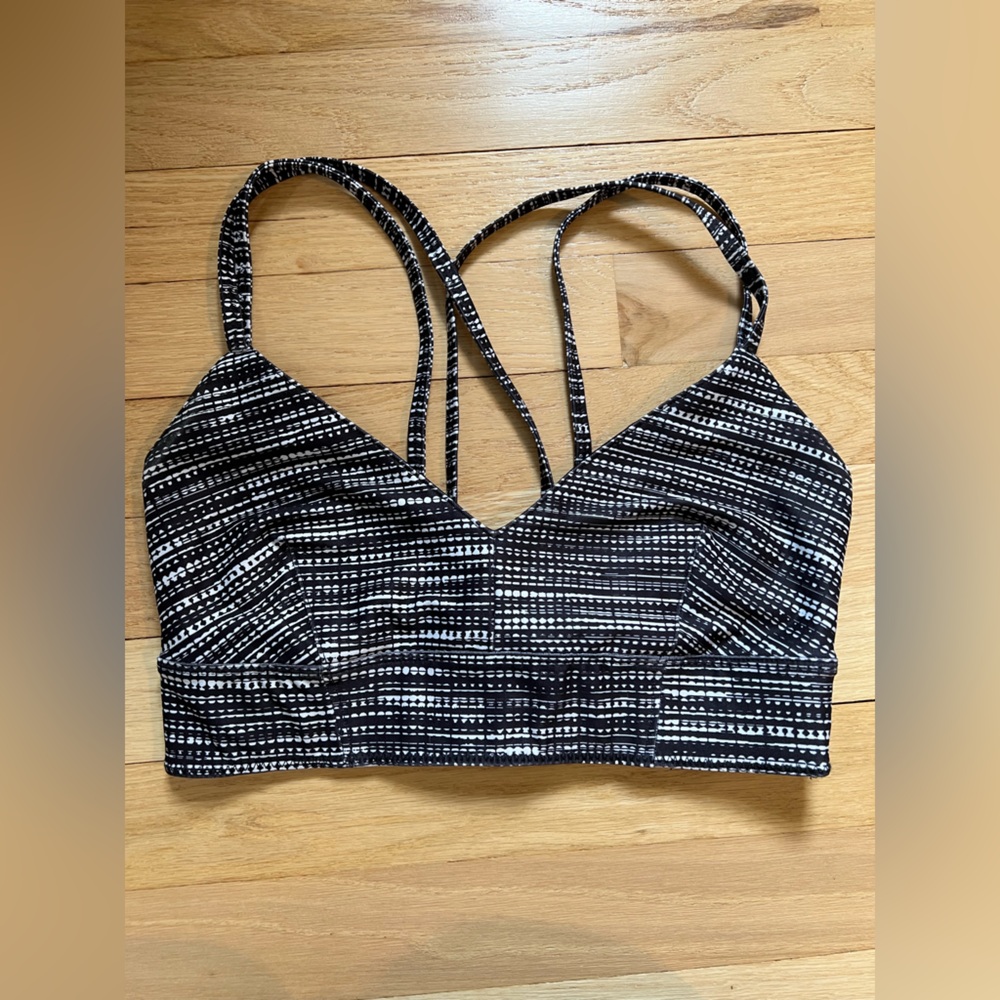 Black and White Racerback Sports Bra